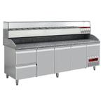 Pizzawerkbank + Opzetkoelvitrine | 564L | 3 Deuren + 3, Verzenden