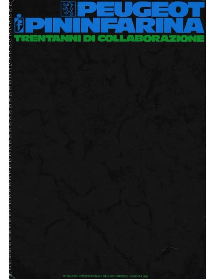 1985 PEUGEOT | PININFARINA PROGRAMMA BROCHURE MULTI, Boeken, Auto's | Folders en Tijdschriften