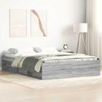 vidaXL Bedframe grijs sonoma eikenkleurig 160x200 cm, Huis en Inrichting, Slaapkamer | Bedden, Verzenden, Nieuw