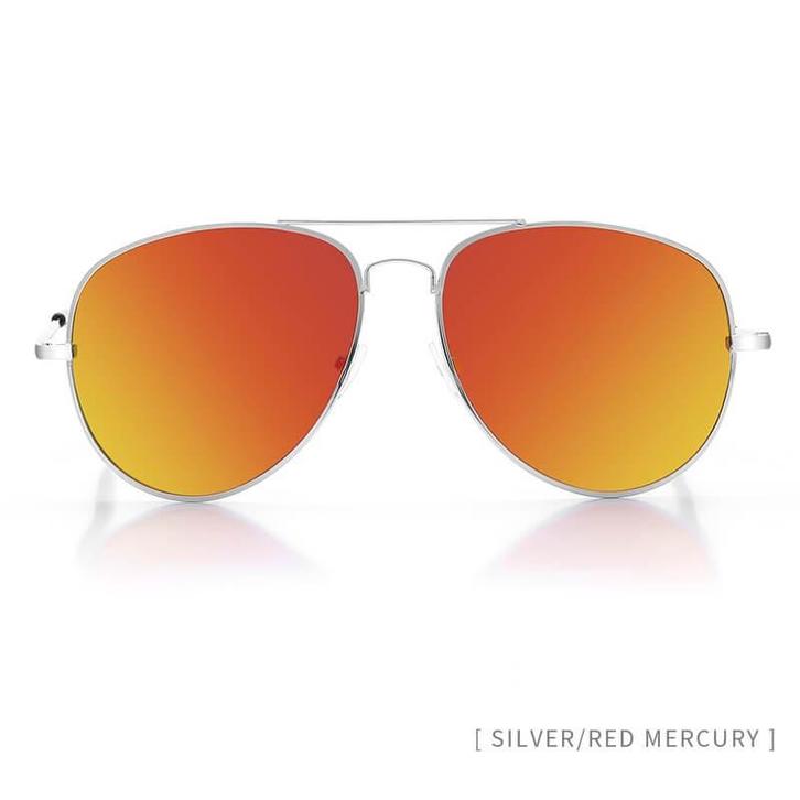 Pilotenbril met oranje/geel spiegelglas, Kleding | Dames, Carnavalskleding en Feestkleding, Nieuw, Verzenden