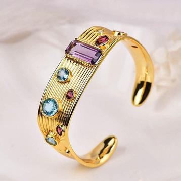 Sans Prix de Réserve - Bracelet Argent - Gemmes mixtes -