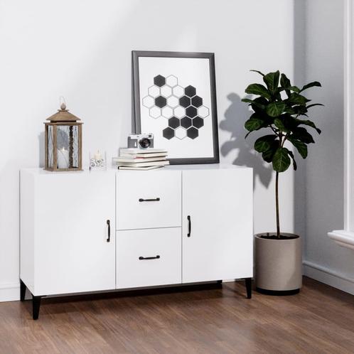 vidaXL Dressoir 100x36x60 cm bewerkt hout hoogglans wit, Huis en Inrichting, Kasten | Dressoirs, Nieuw, Verzenden