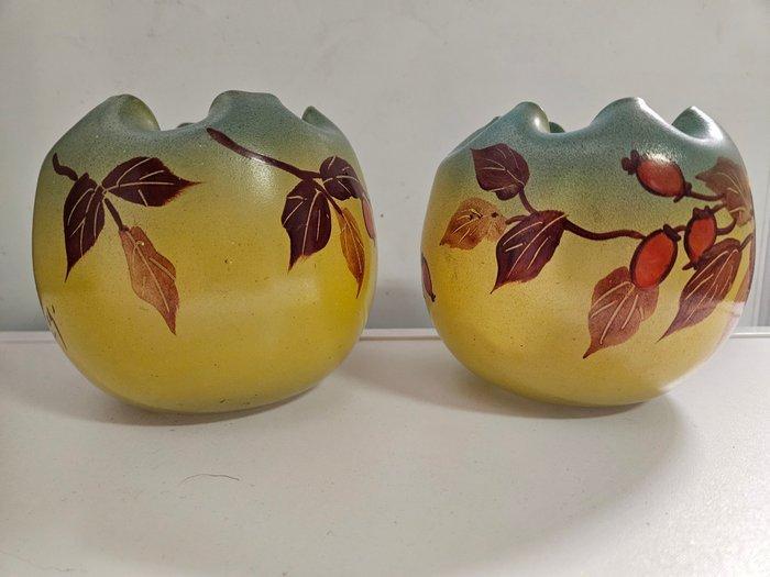 Legras & Cie. - François-Théodore Legras - Vaas (2) - Glas -, Antiek en Kunst, Antiek | Glaswerk en Kristal