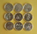 Slovaquie. 5 Euro 2021/2025 (9 coins) (Sans Prix de Réserve), Timbres & Monnaies