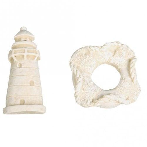 Vuurtoren en Reddingsboei Polyresin Maritiem, Hobby en Vrije tijd, Knutselen, Nieuw