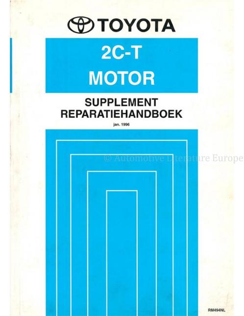 1996 TOYOTA CARINA E (2C-T) MOTOR (SUPPLEMENT), Auto diversen, Handleidingen en Instructieboekjes