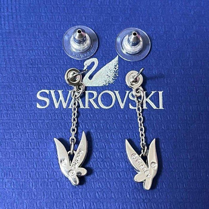 Swarovski - Disney Tinker Bell pavé-drop oorbellen - met, Antiquités & Art, Curiosités & Brocante