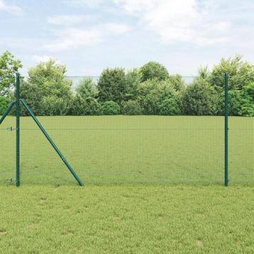 vidaXL Gelaste Draadafsluiting Groen 1.2x25 m Staal, Verzenden