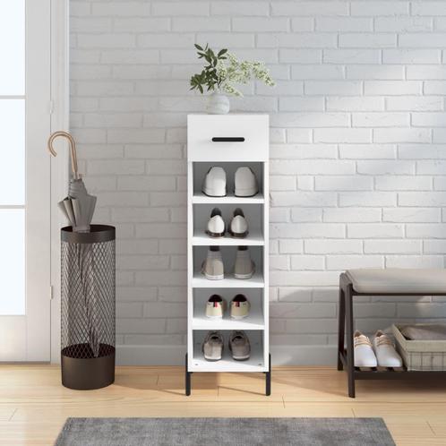 vidaXL Armoire Ã  chaussures blanc 30x35x105 cm bois, Huis en Inrichting, Kasten | Overige, Verzenden