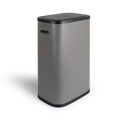 Poubelle avec ouverture à pression 60 l - gris - 42 x 28,5 x, Huis en Inrichting, Woonaccessoires | Overige, Verzenden