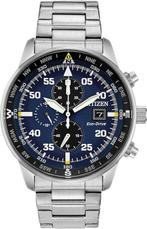 Citizen - Aviator Chrono - Eco Drive - 10 BAR - Zonder, Handtassen en Accessoires, Nieuw