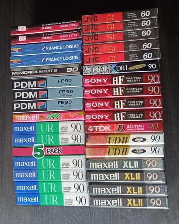 33 cassette New old stock - MAXELL-SONY-TDK-JVC-PDM - Audio