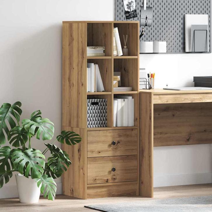 vidaXL Highboard met lade Artisan Eiken 45,5 x 34 x 127 cm, Huis en Inrichting, Kasten | Dressoirs, Nieuw, Verzenden