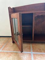 Armoire - Bois - Petit meuble vintage avec du verre taillé