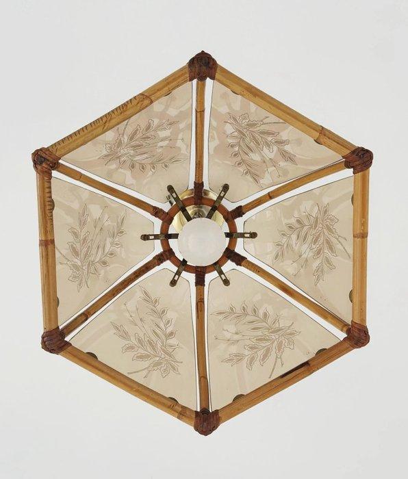 Kroonluchter - Bamboe, Glas, Antiek en Kunst, Curiosa en Brocante