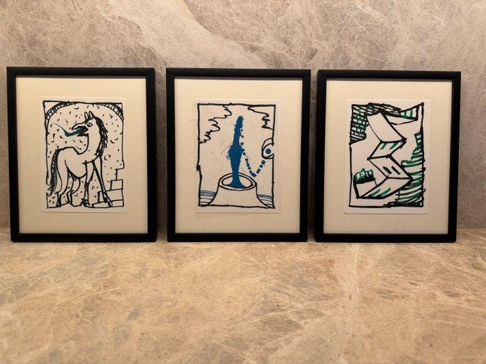 Pierre Alechinsky (1927) - Résumé, Antiek en Kunst, Kunst | Designobjecten