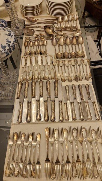 Bestekset voor 12 personen (105) - Verzilverd - Spanish, Antiek en Kunst, Antiek | Meubels | Tafels