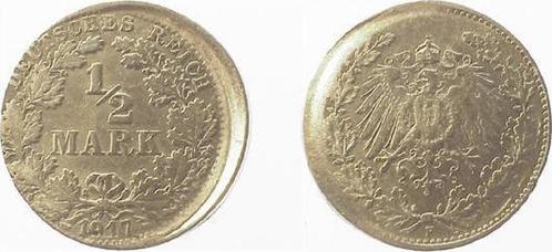 1/2 Reichsmark Kaiserreich 17f D10, Postzegels en Munten, Munten | Europa | Niet-Euromunten, België, Verzenden