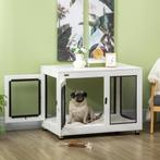 Hondenkennel - LuxePups - Tafelblad - Kussen - Wit/Zwart, Dieren en Toebehoren, Ophalen of Verzenden, Nieuw
