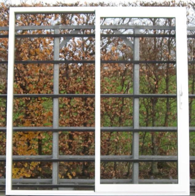 aluminium schuifraam , schuifdeur ,pui 203 x 216 wit, Doe-het-zelf en Bouw, Raamkozijnen en Schuifdeuren, Inclusief glas, Nieuw