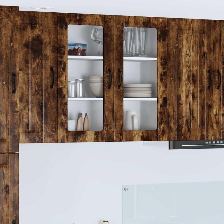 vidaXL Keuken Kast met plank Rook Eiken 80 x 31 x 80 cm, Huis en Inrichting, Kasten | Overige, Nieuw, Verzenden