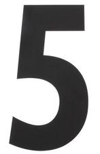 Intersteel Huiscijfer 5 500 mm rvs/mat zwart, Huis en Inrichting, Ophalen of Verzenden, Nieuw
