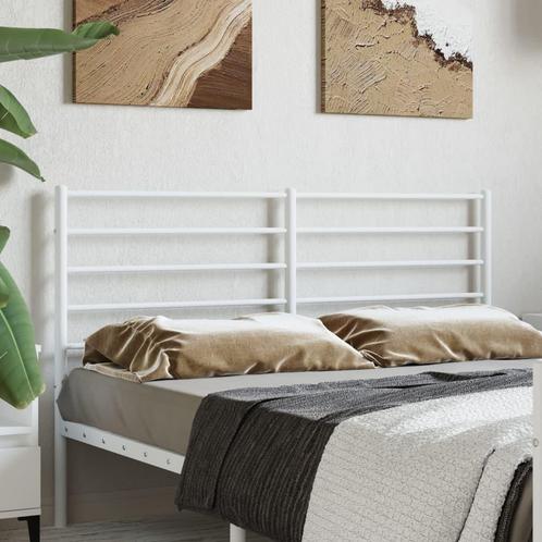 vidaXL Tête de lit métal blanc 120 cm, Maison & Meubles, Chambre à coucher | Lits, Neuf, Envoi
