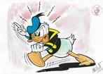 Millet - 1 Original colour drawing - Donald Duck - Vintage, Nieuw