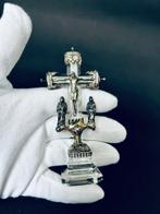 Crucifix - Bergkristal, Zilver - 1850-1900 - Crucfix de reis