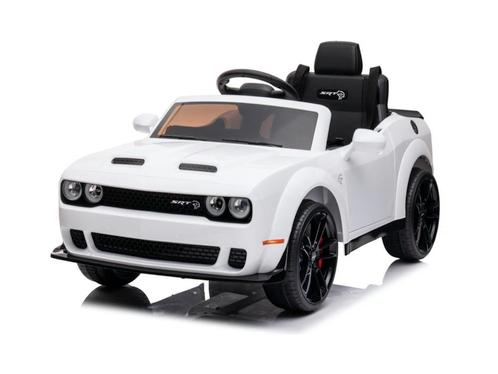 Dodge Challenger SRT, 12 volt elektrische kinderauto, Leder, Kinderen en Baby's, Speelgoed |Speelgoedvoertuigen, Nieuw, Afstandsbediening