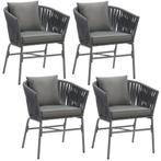 tectake Stoelset Valeiras in rope-design, dikke kussens, 60x, Jardin & Terrasse, Verzenden