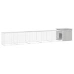 vidaXL Cage pour poules Gris 600x91x100 cm Acier, Verzenden