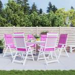 vidaXL Stoelkussens 6 st hoge rug oxford stof roze, Verzenden, Nieuw