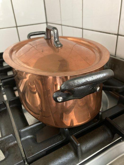 Pan - Koper - Professionele pan, Antiek en Kunst, Antiek | Keukengerei