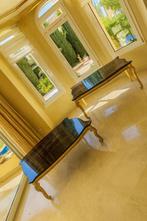 Salontafel (2) - Marmer, Verguld hout - Neoclassical Revival