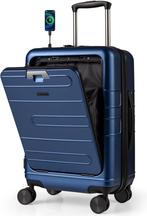 Reiskoffer met wielen - Handbagage - 38L - Blauw - COSTWAY, Verzenden