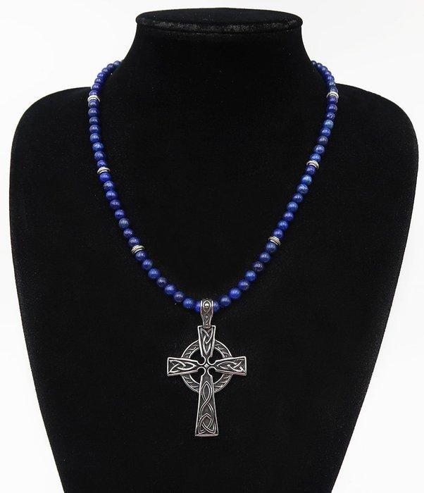 Lapis lazuli - Keltische traditie ketting: Heilige Kruis &, Antiek en Kunst, Antiek | Boeken en Manuscripten