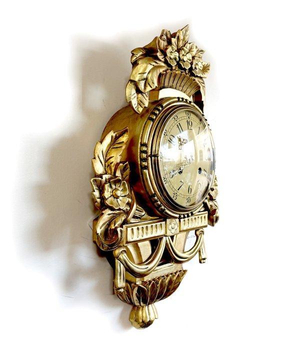 Cartel klok - Hout, Messing - 1950-1960, Antiek en Kunst, Antiek | Klokken