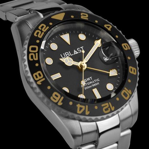 Ublast - Automatic Diver GMT - 20 ATM - UBDGM40BKG - Heren -, Handtassen en Accessoires, Horloges | Heren