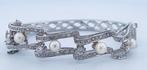 Armband - 18 karaat Witgoud Diamant (Natuurlijk)  - Parel