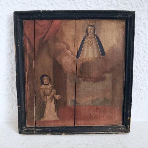 Ex-voto - Bois - 1750-1800 - Vierge Marie, 1796, Antiek en Kunst, Kunst | Niet-Westerse kunst