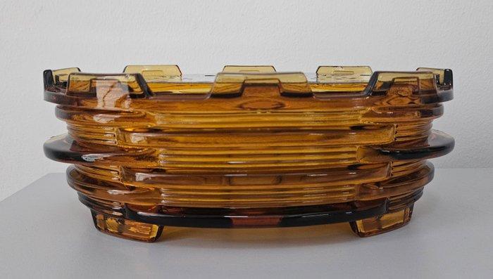 Val Saint Lambert - Rechaud - Amber - Art Deco - Persglas -, Antiek en Kunst, Kunst | Designobjecten