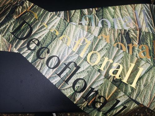 Bedrukt lint greenleaf 70mm 80 cm metalic goud opdruk, Huis en Inrichting, Woonaccessoires | Kunstplanten en Kunstbloemen, Nieuw