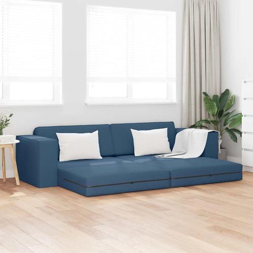 vidaXL Vloersofa Bed Marineblauw 245 x 78 x 77 cm Stof, Huis en Inrichting, Zetels | Zetels, Nieuw, Verzenden