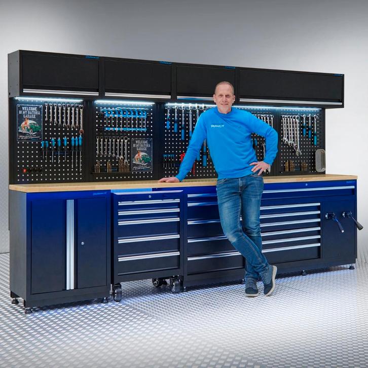 Datona Werkplaatsinrichting PREMIUM met eiken werkblad en, Doe-het-zelf en Bouw, Werkbanken, Ophalen of Verzenden