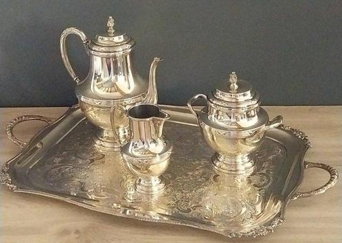 Bouvier François - Service à thé et café - Métal Argenté, Antiek en Kunst, Antiek | Meubels | Tafels