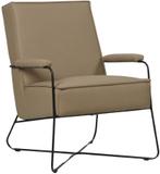 Taupe leren moderne design stoel - Toledo Leer Mocca (taupe, Ophalen of Verzenden