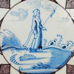 Tegel - Delft, Plateelbakkerij - 1700-1750 - Zeldzaam, Antiquités & Art