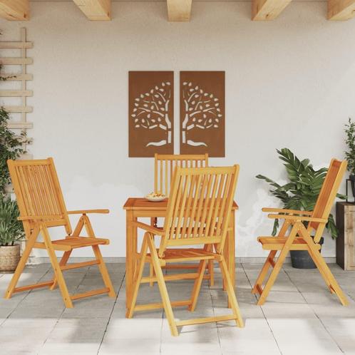 vidaXL 5-delige Eethoek massief acaciahout, Tuin en Terras, Tuinsets en Loungesets, Nieuw, Verzenden