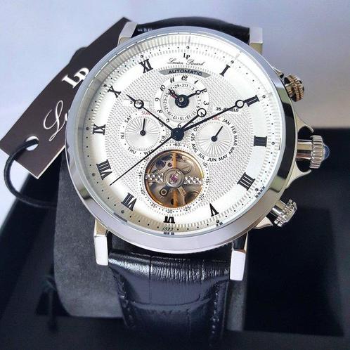 Lucien Piccard - Calendar - Automatic - 35 Jewels - Open, Handtassen en Accessoires, Horloges | Heren